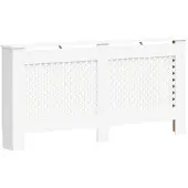vidaXL Radiatoromsluiting, wit, 172 x 19 x 81,5 cm, MDF