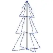 vidaXL Kegelkerstboom 160 LED's binnen en buiten 78x120 cm