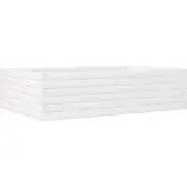 vidaXL Plantenbak 90x60x23 cm massief grenenhout wit