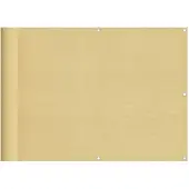 vidaXL Balkonscherm 75x300 cm 100% oxford polyester zandkleurig