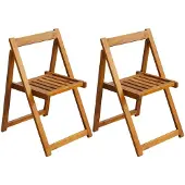vidaXL Tuinstoelen inklapbaar 2 st massief acaciahout