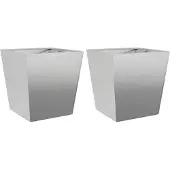vidaXL Plantenbakken 2 st 40x40x40 cm gegalvaniseerd staal