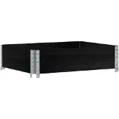vidaXL Plantenbak 80x60 cm massief grenenhout zwart