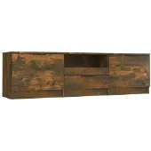 vidaXL Tv-meubel 140x35x40 cm bewerkt hout gerookt eikenkleurig