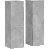 vidaXL Plantenstandaards 2 st 25x25x80 cm bewerkt hout betongrijs