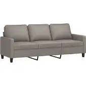 vidaXL Driezitsbank 180 cm stof taupe