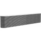 vidaXL Plantenbak 332x40x68 cm gegalvaniseerd staal antracietkleurig