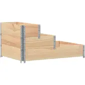 vidaXL , verhoogd plantenbak met 3 niveaus, 120x80 cm, massief grenenhout
