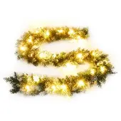 vidaXL Kerstslinger met LED-lampjes 5,2 m PVC groen