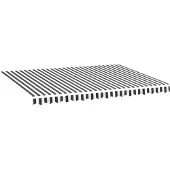 vidaXL Vervangingsdoek voor luifel 400x300 cm polyester antracietkleurig en wit