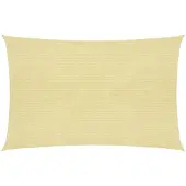 vidaXL Zonnezeil 160 g/m² 3x4,5 m HDPE beige