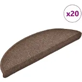vidaXL Trapmatten 20 st 56x17x3 cm Koffiebruin Halfrond