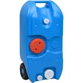 vidaXL Watertank op wielen 40 L blauw