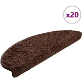 vidaXL Trapmatten 20 st 65x21x4 cm Bruin Halfrond Groot