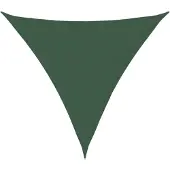 vidaXL Zonnescherm driehoekig 3,6x3,6x3,6 m oxford stof donkergroen