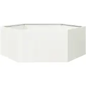 vidaXL Plantenbak zeshoek 138x120x45 cm staal wit