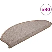 vidaXL Trapmatten 30 st 65x24x4 cm lichtbruin halfrond groot