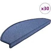 vidaXL Trapmatten 30 st 65x24x4 cm Blauw Halfrond Groot