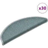vidaXL Trapmatten 30 st 56x17x3 cm zeeblauw halfrond