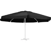 vidaXL Vervangingsdoek voor parasol 610 cm zwart