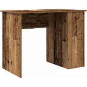 vidaXL Bureau 100x55x75 cm bewerkt hout oud houtkleurig