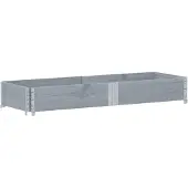 vidaXL Plantenbak 150x50 cm massief grenenhout grijs