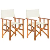 vidaXL Regisseursstoelen 2 st massief acaciahout