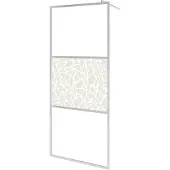 vidaXL Inloopdouchewand met stenenmotief 90x195 cm ESG-glas