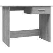 vidaXL Bureau 100x50x76 cm bewerkt hout grijs sonoma eikenkleurig