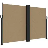vidaXL Windscherm uittrekbaar 160x1200 cm taupe