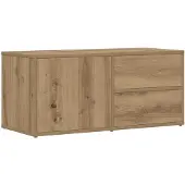 vidaXL Tv-meubel 80x34x35,5 cm bewerkt hout artisanaal eikenkleur