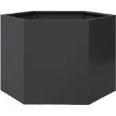 vidaXL Plantenbak zeshoek 69x60x45 cm staal zwart