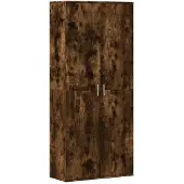 vidaXL Hoge kast 80x35x180 cm bewerkt hout gerookt eikenkleurig