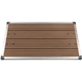 vidaXL Buitendouchebak 110x62 cm HKC roestvrij staal bruin
