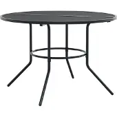 vidaXL Terrastafel Rond, antraciet, gepoedercoat staal