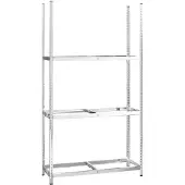 vidaXL Bandenrek 3-laags 110x40x200 cm staal zilverkleurig