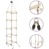 vidaXL Touwladder 200 cm hout