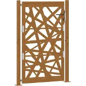vidaXL Poort met lichtontwerp 100x150 cm weervast staal