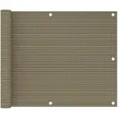 vidaXL Balkonscherm 75x300 cm HDPE taupe