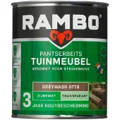 Rambo Pantserbeits Tuinmeubel Transparant Zijdemat Whitewash 1.5L