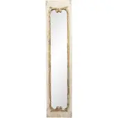 Clayre & Eef Wandspiegel 33*4*149 cm Beige Hout Glas Rechthoek Grote Spiegel Muur Spiegel Wand Spiegel Beige Grote