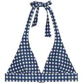 Marc O'Polo Bikinitop ' Shiny ' navy / wit