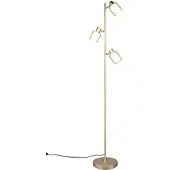 Reality Vloerlamp Neralo, messing / goud, Woon-/ Eetkamer, metaal, vloerlamp
