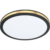 Eglo Pescaito Plafond- en Wandlamp - LED - Ø 28 cm - Zwart|Wit|Goud
