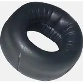 665 Leather - Neopreen Cockring - Zwart 45 mm