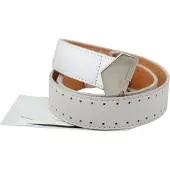 GF Ferre Damesriem in wit leer met zeshoekig logo en gesp