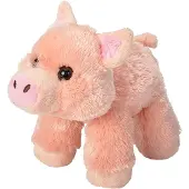 Wild republic knuffel varken junior 18 cm pluche roze