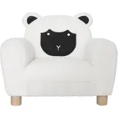 Atmosphera Kinderfauteuil - Schaap - Wit - Bouclé stof