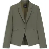 BOSS Slim-fit blazer van Italiaanse scheerwol