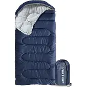 VERTREX Tri-Season Adventure Mummy Slaapzak - Slaapzakken Volwassenen - Kamperen - Blauw